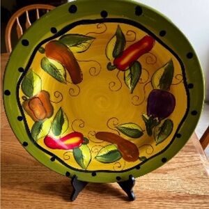 Colorful 13” Vegetable Design Plate